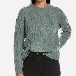 VINCE Interlocking Cable Wool & Cashmere-Blend Sweater